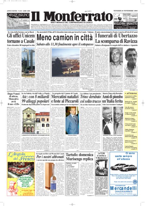 Il Monferrato - Edizione 85 del 20/11/1998